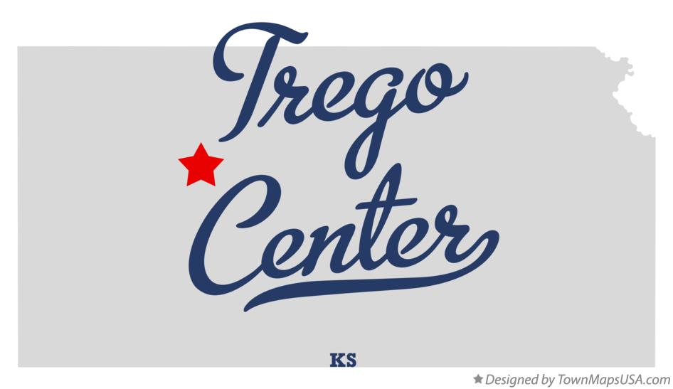 Map of Trego Center Kansas KS