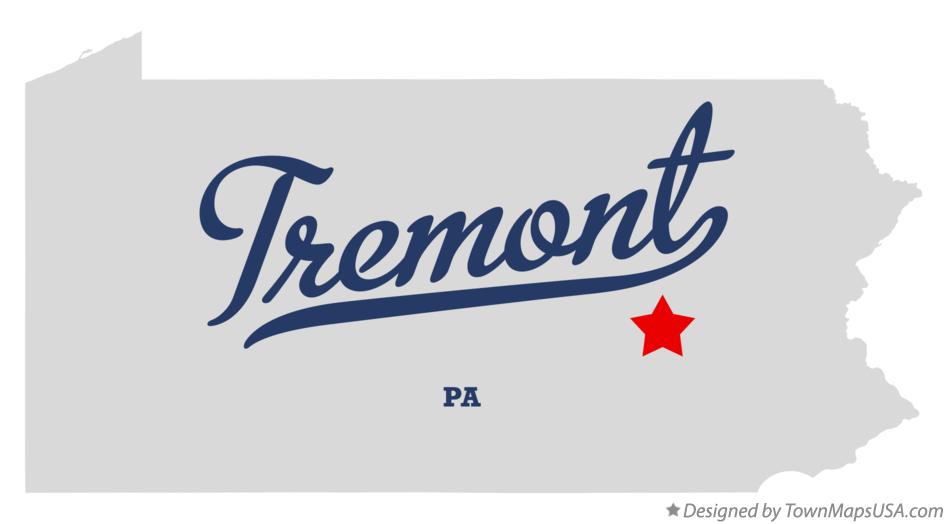 Map of Tremont Pennsylvania PA
