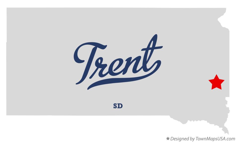 Map of Trent South Dakota SD