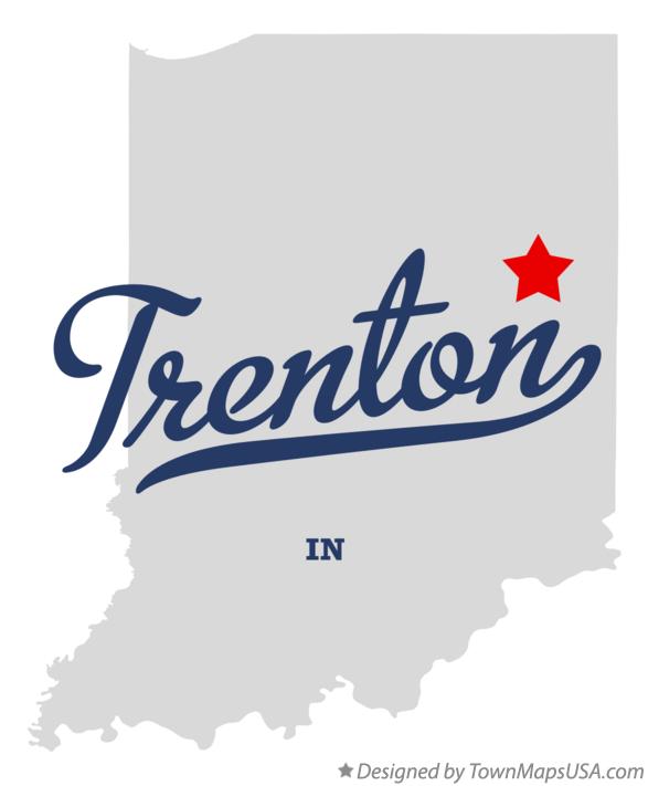 Map of Trenton Indiana IN