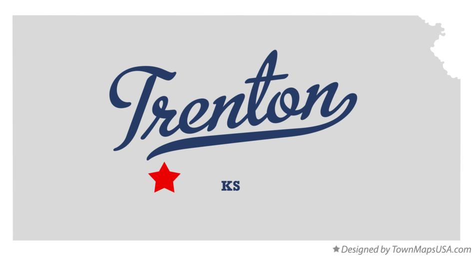 Map of Trenton Kansas KS