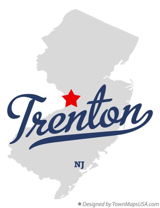 Map of Trenton New Jersey NJ