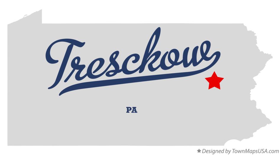 Map of Tresckow Pennsylvania PA