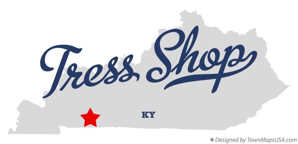 Map of Tress Shop Kentucky KY