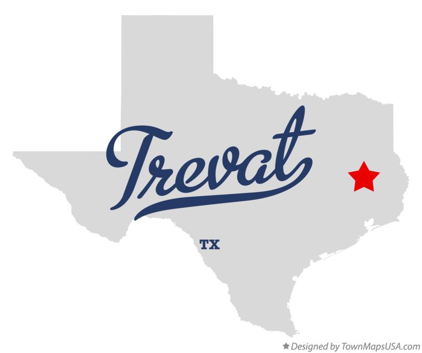 Map of Trevat Texas TX