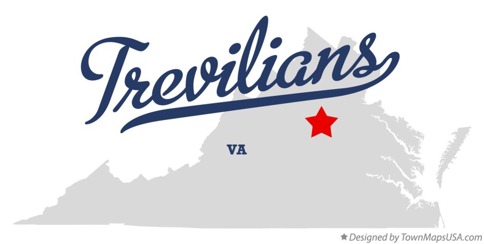 Map of Trevilians Virginia VA