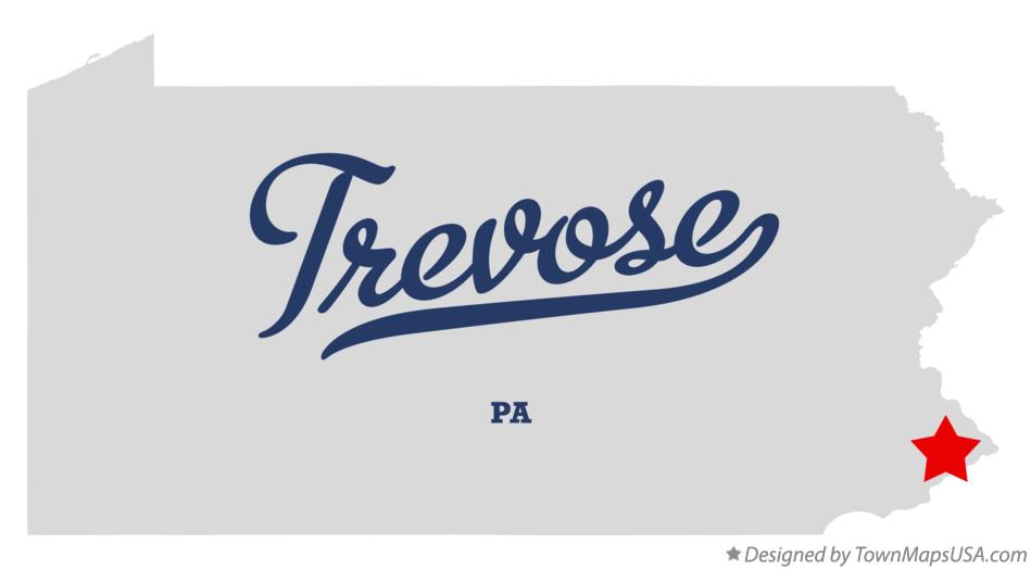 Map of Trevose Pennsylvania PA