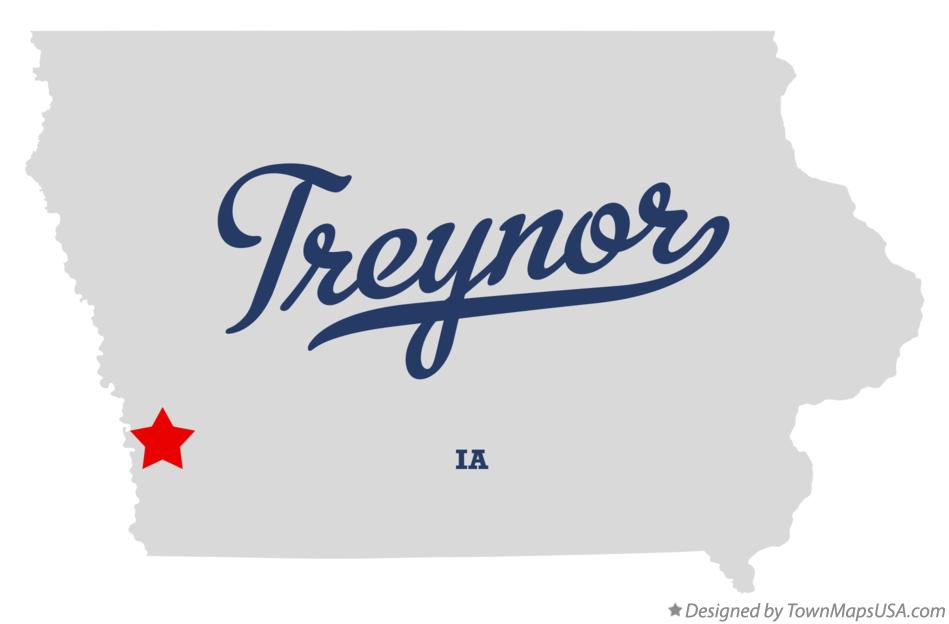 Map of Treynor Iowa IA