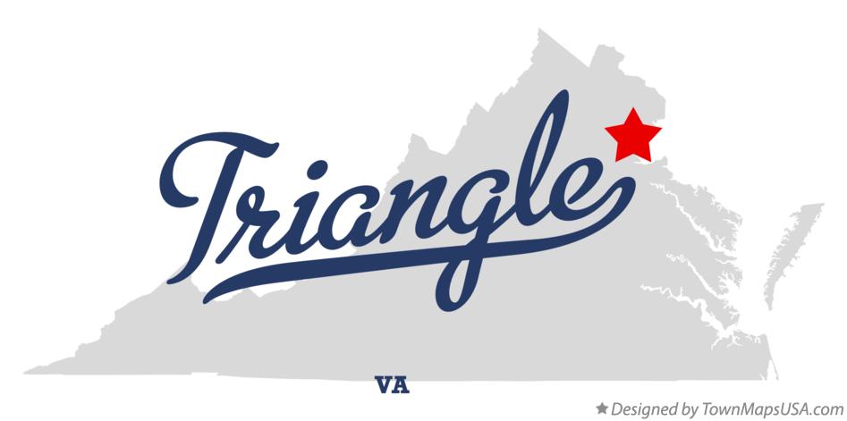 Map of Triangle Virginia VA