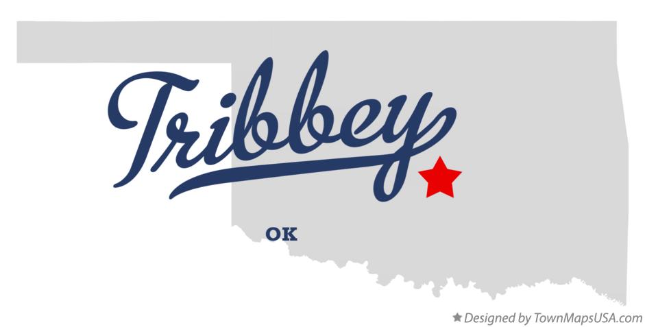Map of Tribbey Oklahoma OK