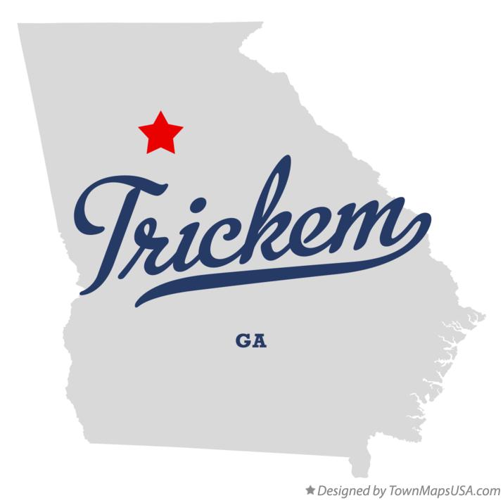 Map of Trickem Georgia GA