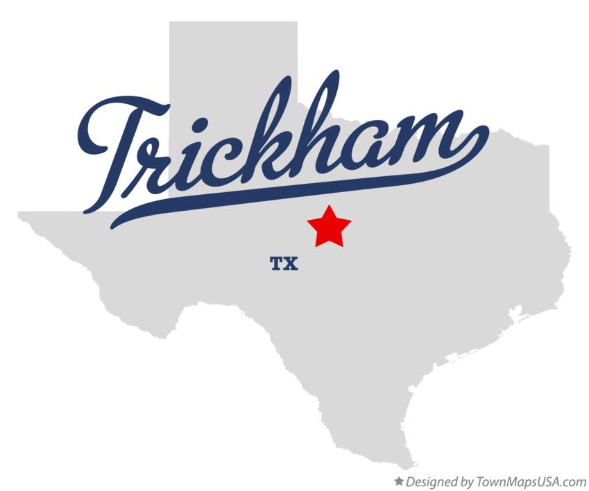 Map of Trickham Texas TX