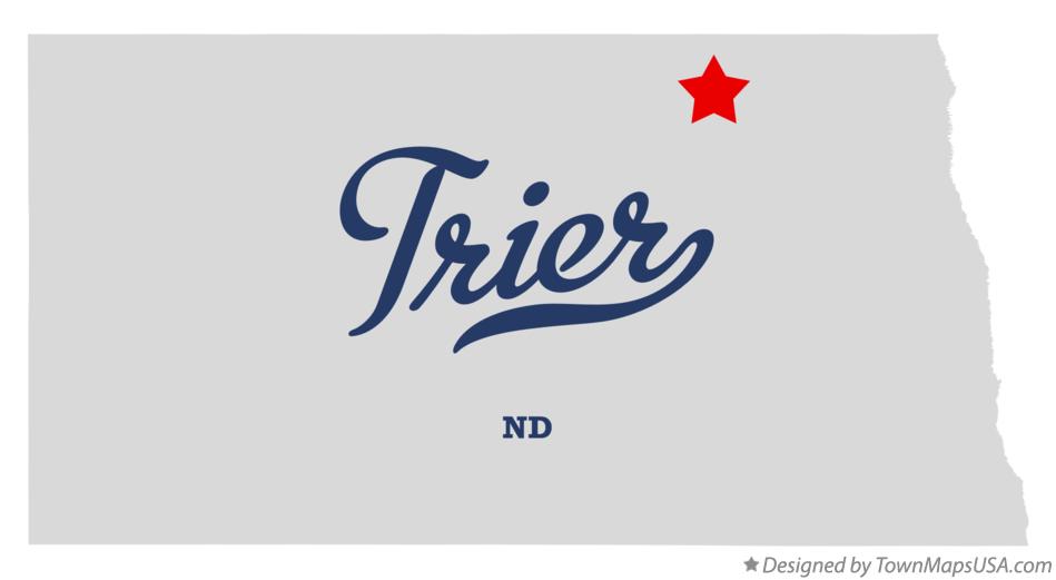 Map of Trier North Dakota ND