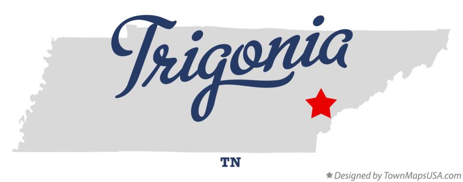 Map of Trigonia Tennessee TN