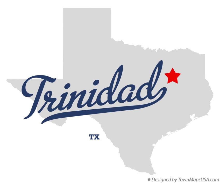 Map of Trinidad Texas TX