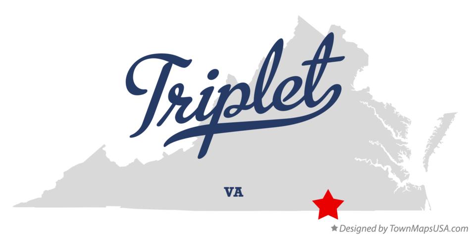 Map of Triplet Virginia VA