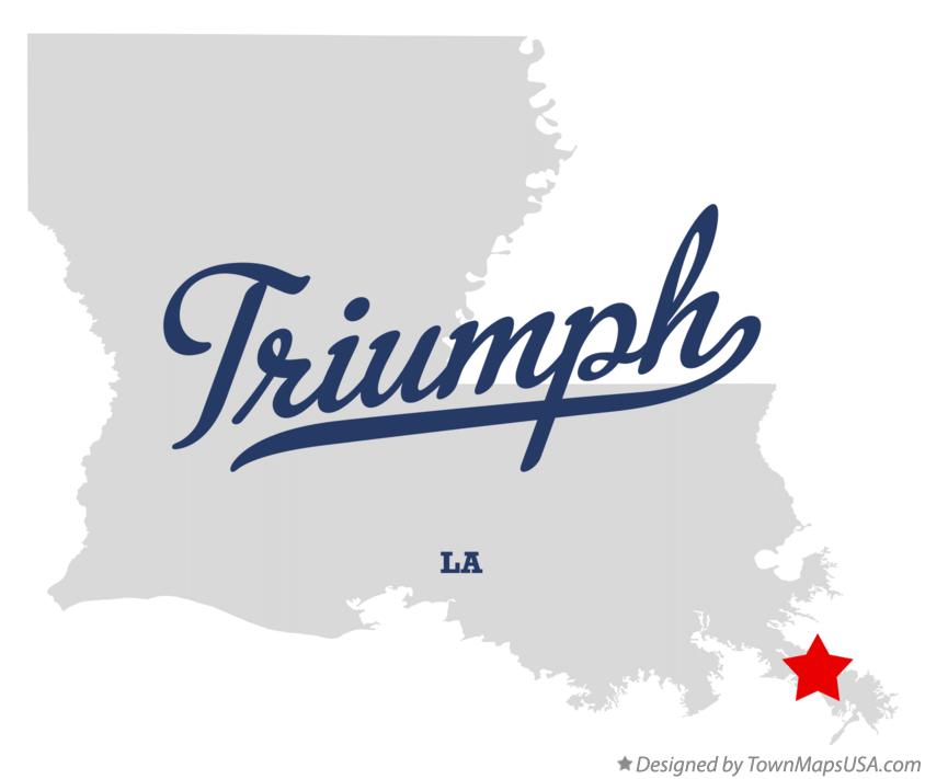 Map of Triumph Louisiana LA