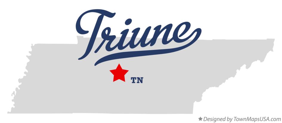 Map of Triune Tennessee TN