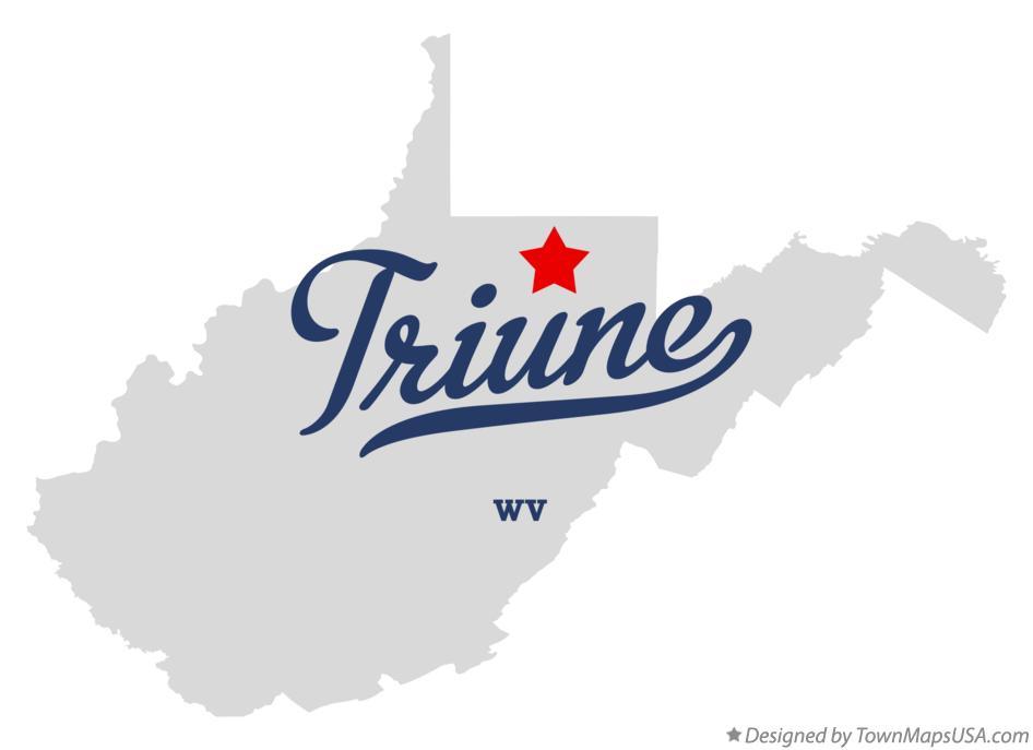 Map of Triune West Virginia WV