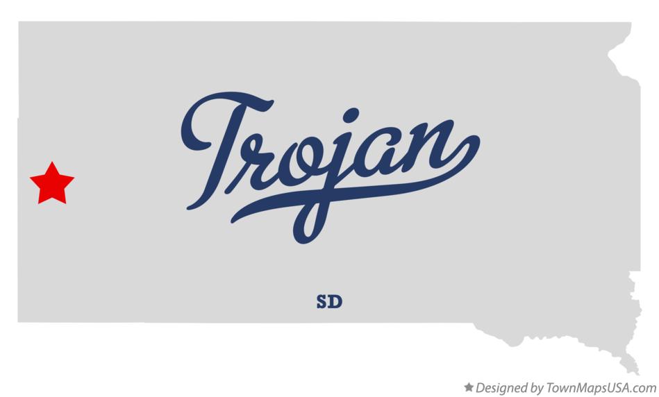 Map of Trojan South Dakota SD