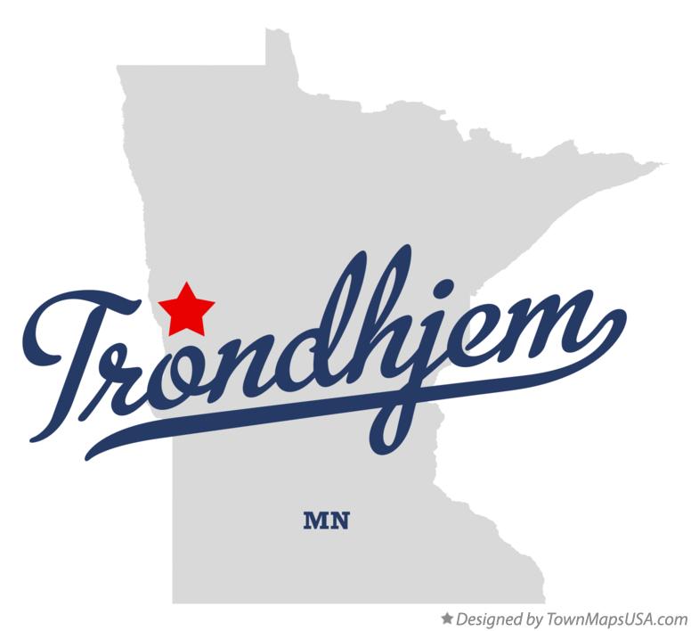 Map of Trondhjem Minnesota MN