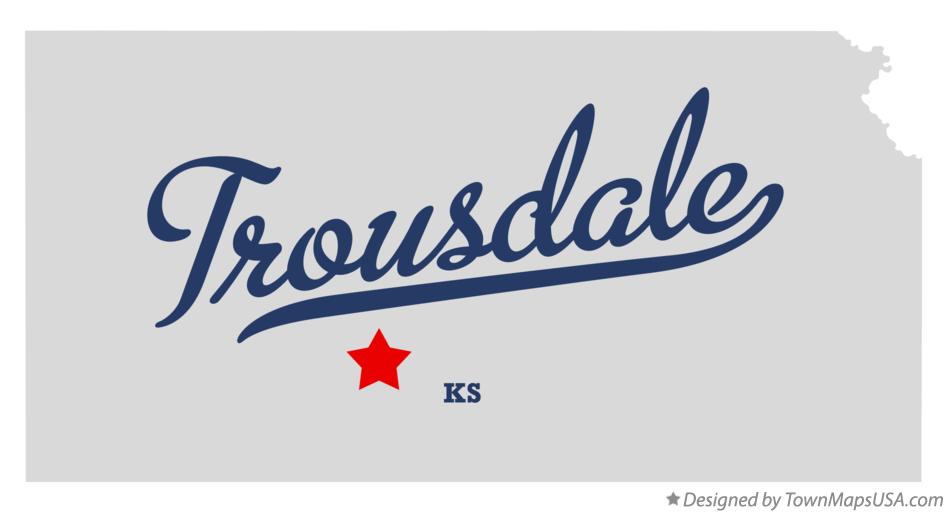 Map of Trousdale Kansas KS