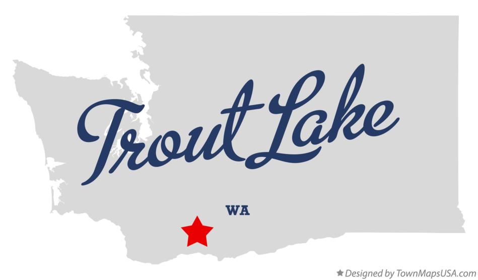 Map of Trout Lake Washington WA