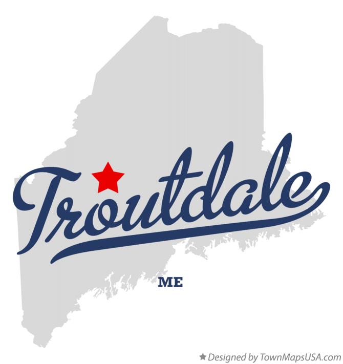 Map of Troutdale Maine ME