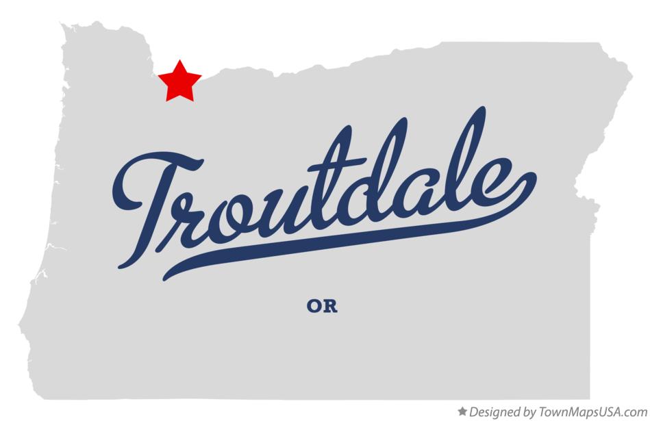 Map of Troutdale Oregon OR