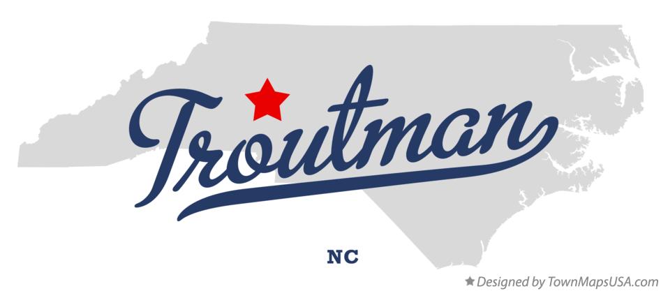 Map of Troutman North Carolina NC