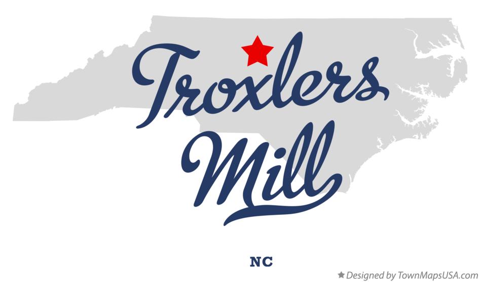 Map of Troxlers Mill North Carolina NC