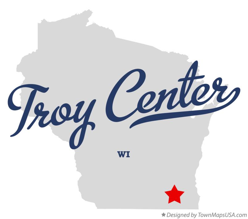Map of Troy Center Wisconsin WI