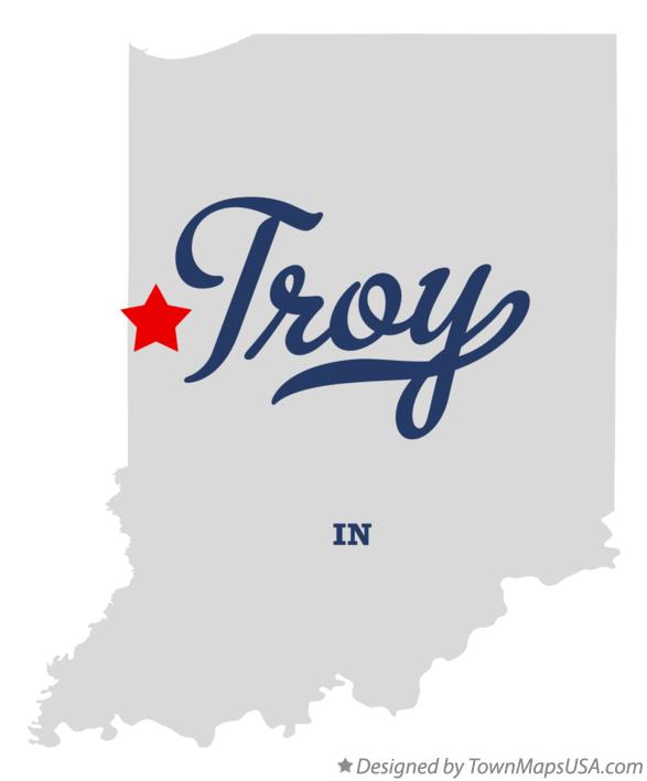 Map of Troy Indiana IN