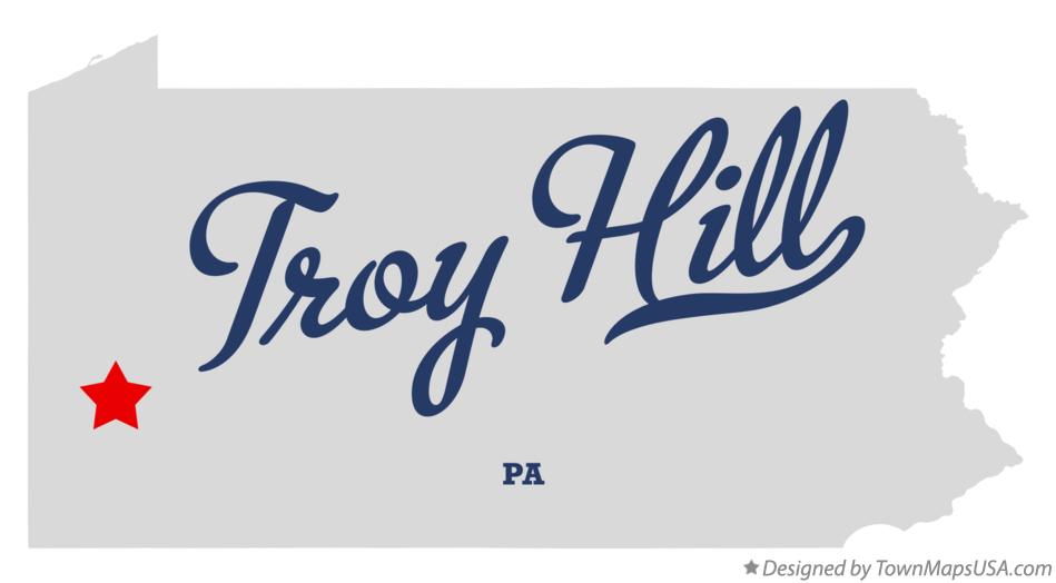 Map of Troy Hill Pennsylvania PA
