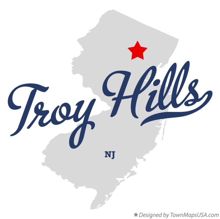 Map of Troy Hills New Jersey