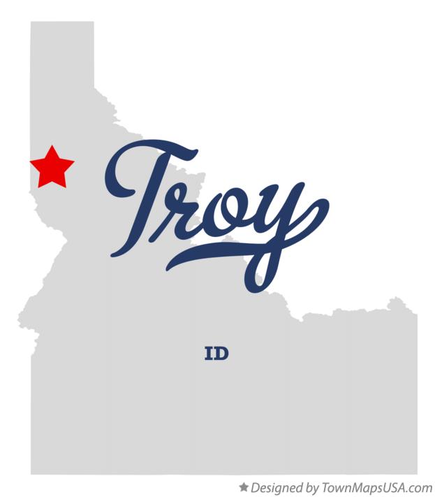 Map of Troy Idaho ID