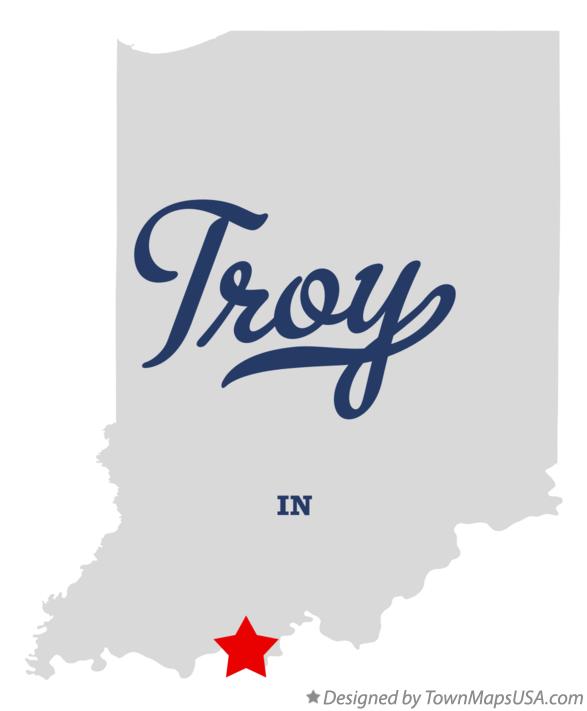 Map of Troy Indiana IN