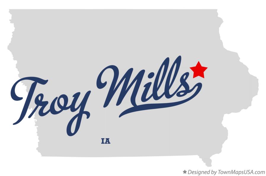 Map of Troy Mills Iowa IA