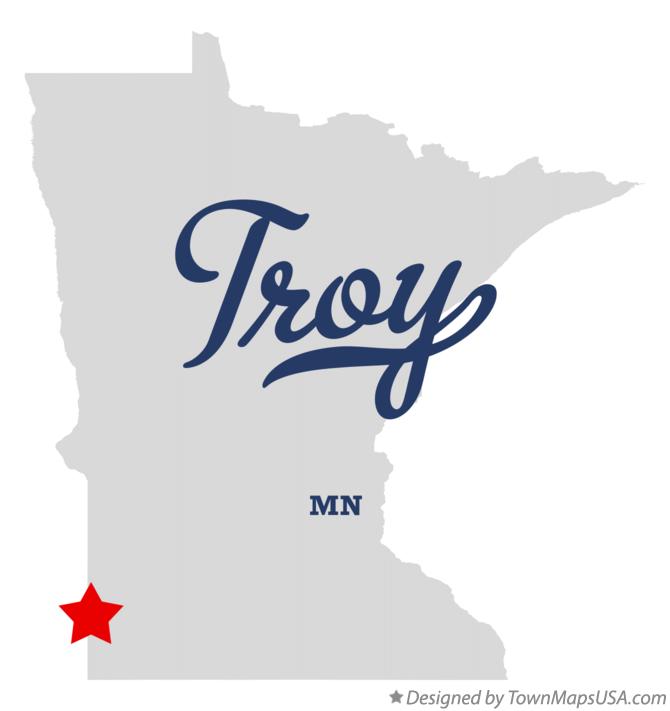 Map of Troy Minnesota MN