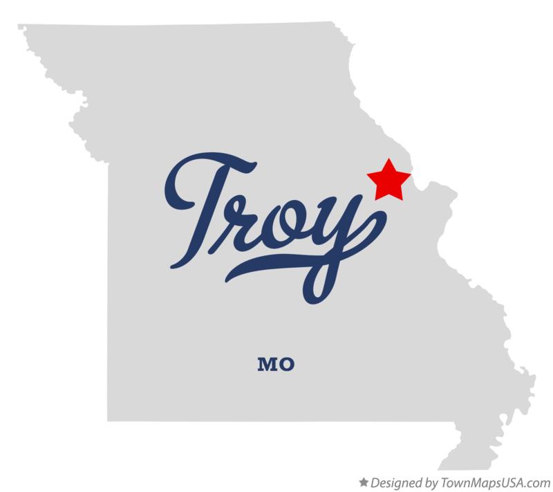 Map of Troy Missouri MO