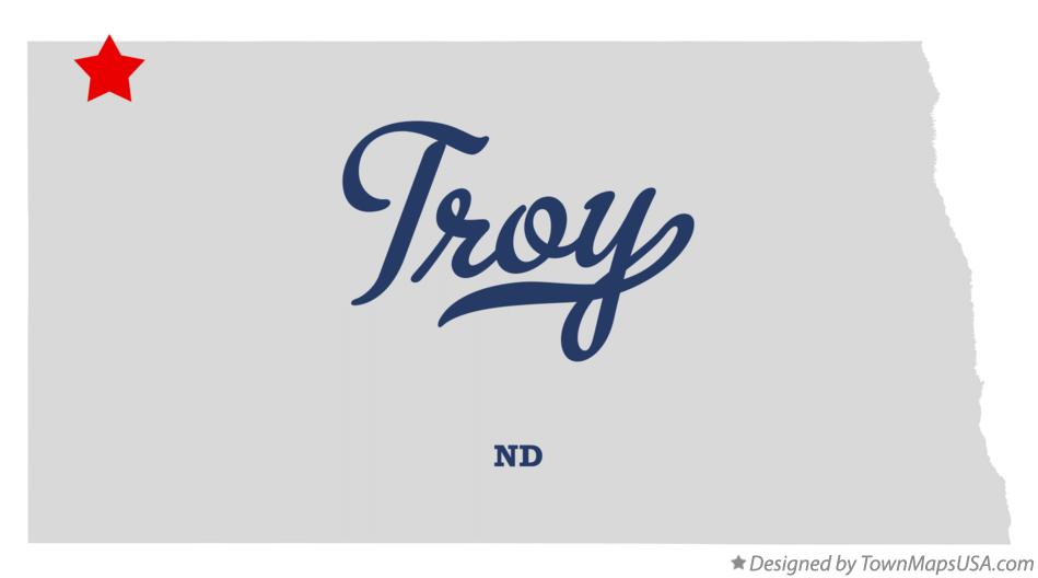 Map of Troy North Dakota ND