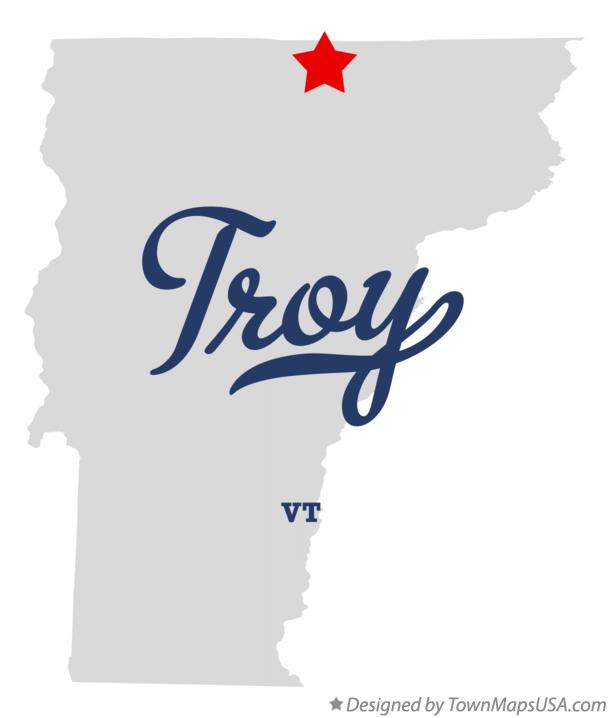 Map of Troy Vermont VT
