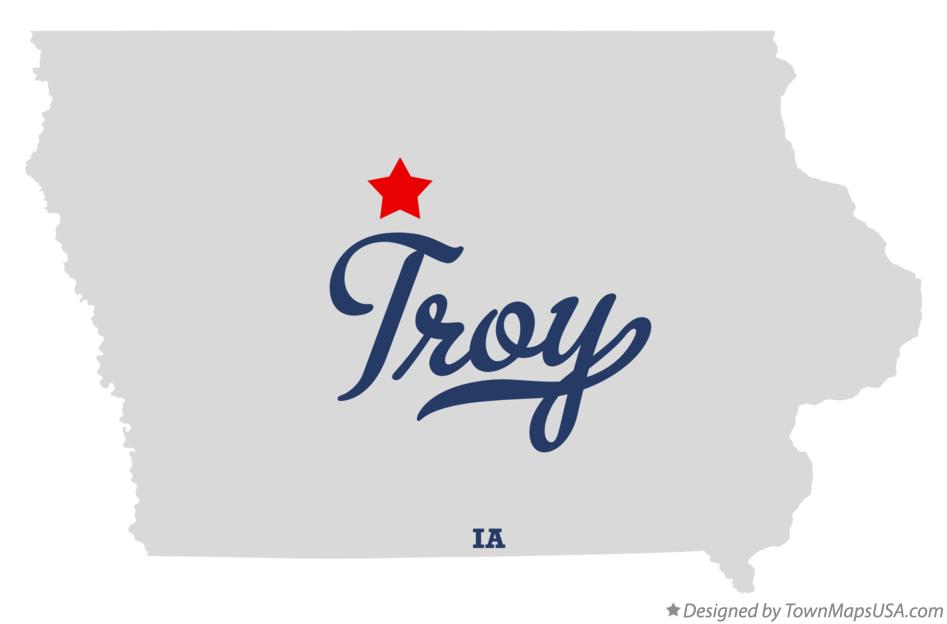 Map of Troy Iowa IA