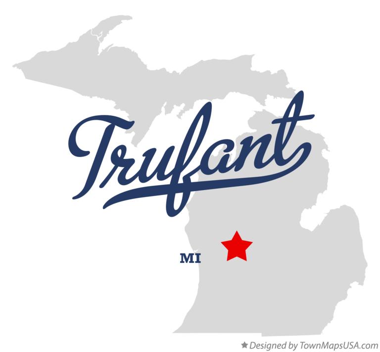 Map of Trufant Michigan MI