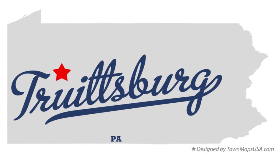 Map of Truittsburg Pennsylvania PA