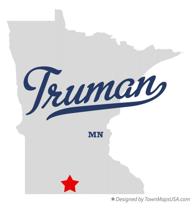 Map of Truman Minnesota MN