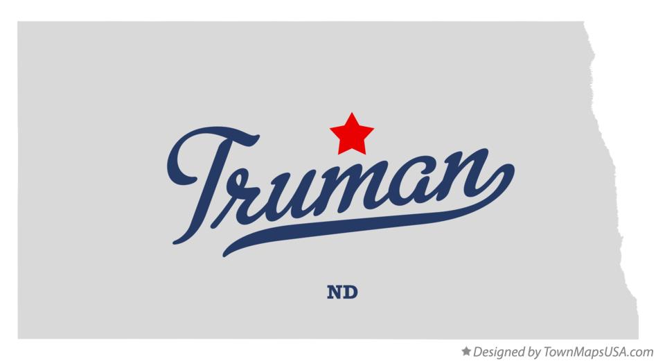 Map of Truman North Dakota ND
