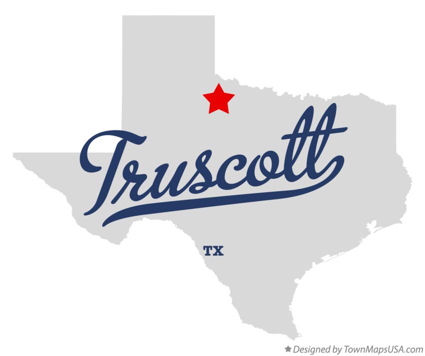 Map of Truscott Texas TX