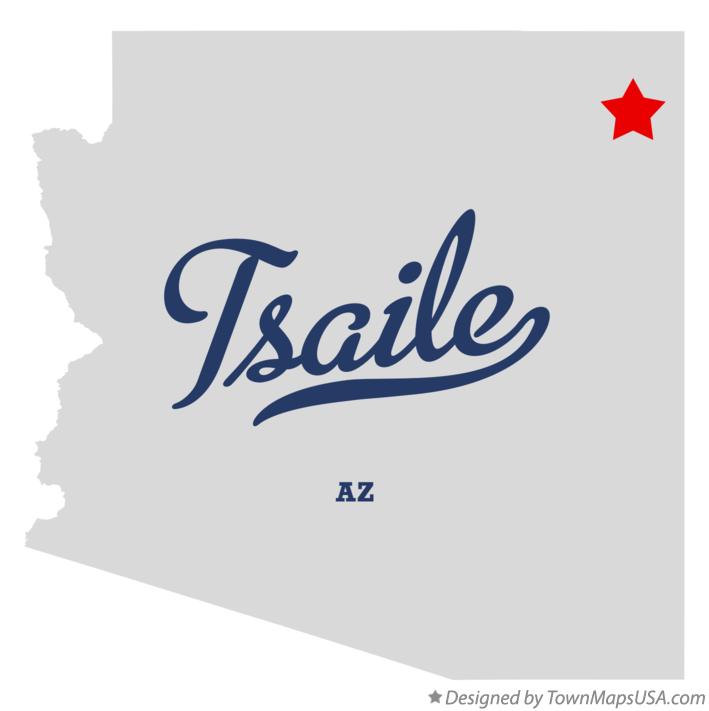 Map of Tsaile Arizona AZ