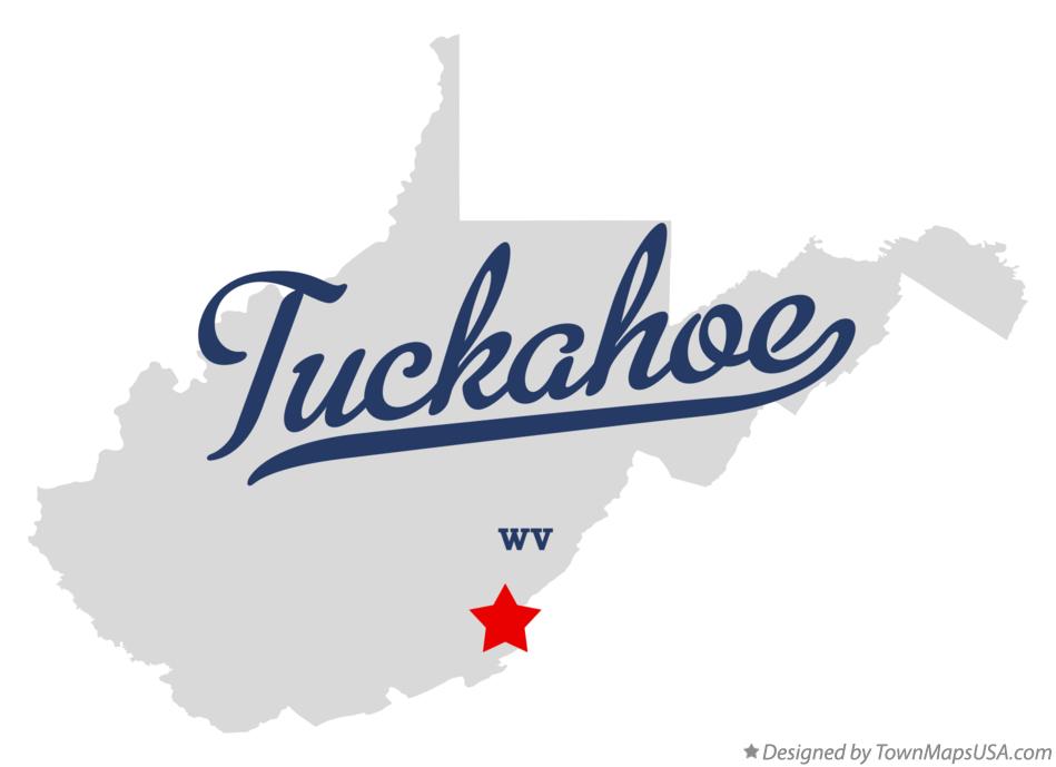 Map of Tuckahoe West Virginia WV